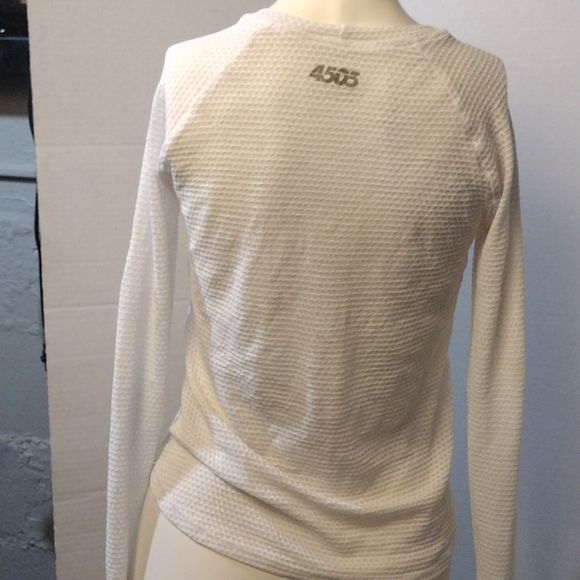 ASOS 4505 White Mesh Athletic long sleeve top size 4 - Picture 4 of 5